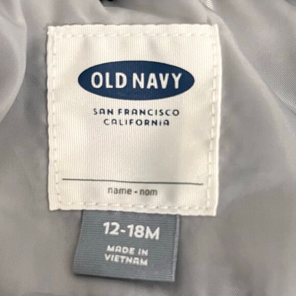 Old Navy Wool Blend Gray Peacoat Girls Size 12-18 Months - Picture 3 of 4